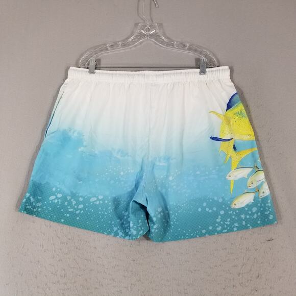Guy Harvey Swim Trunks Shorts Mens 2XL Fish Ocean Boardshorts Drawstring Lined - Picture 7 of 16